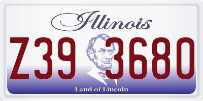 IL license plate Z393680