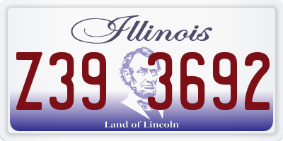 IL license plate Z393692