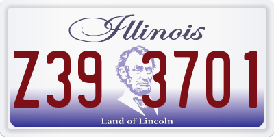 IL license plate Z393701