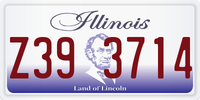 IL license plate Z393714