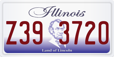 IL license plate Z393720
