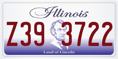 IL license plate Z393722