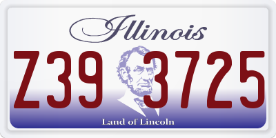 IL license plate Z393725