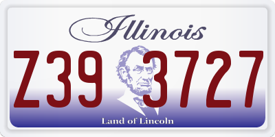 IL license plate Z393727