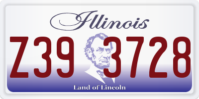 IL license plate Z393728