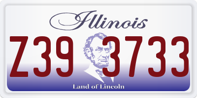 IL license plate Z393733