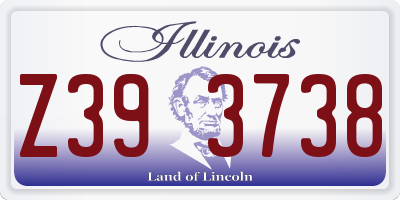 IL license plate Z393738