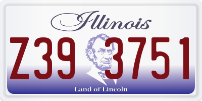 IL license plate Z393751
