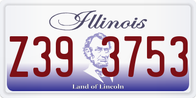IL license plate Z393753