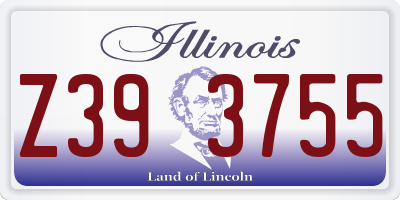 IL license plate Z393755