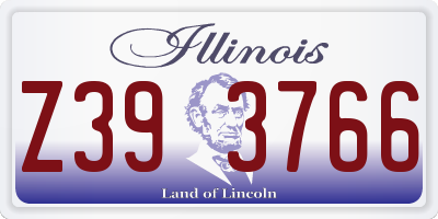 IL license plate Z393766