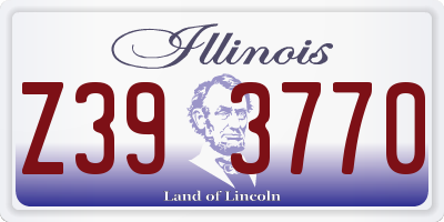 IL license plate Z393770