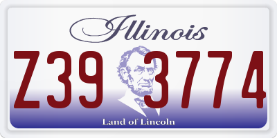 IL license plate Z393774