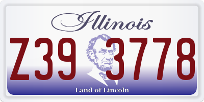IL license plate Z393778
