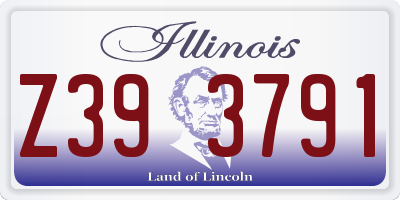 IL license plate Z393791