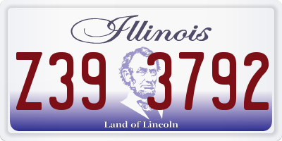 IL license plate Z393792