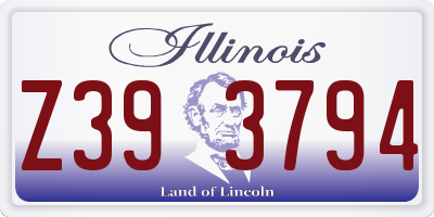 IL license plate Z393794