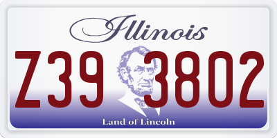 IL license plate Z393802