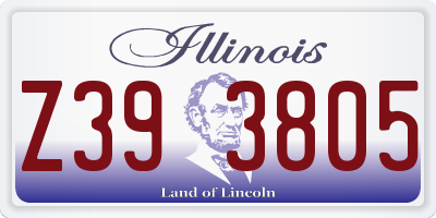 IL license plate Z393805
