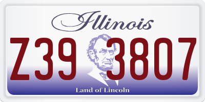 IL license plate Z393807
