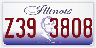 IL license plate Z393808