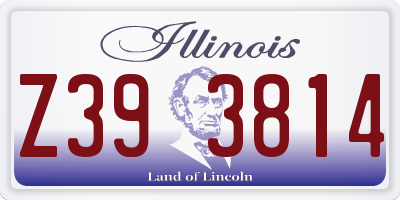 IL license plate Z393814
