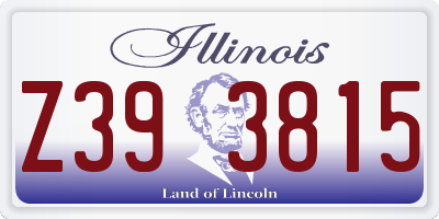 IL license plate Z393815