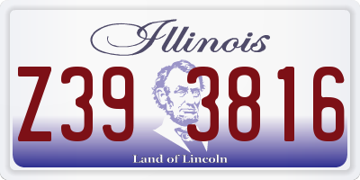 IL license plate Z393816