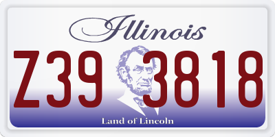 IL license plate Z393818