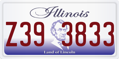 IL license plate Z393833