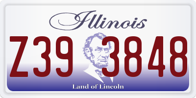 IL license plate Z393848