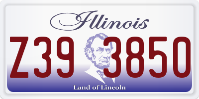 IL license plate Z393850