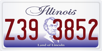 IL license plate Z393852