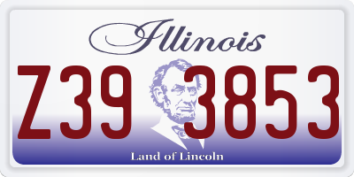 IL license plate Z393853