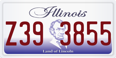 IL license plate Z393855