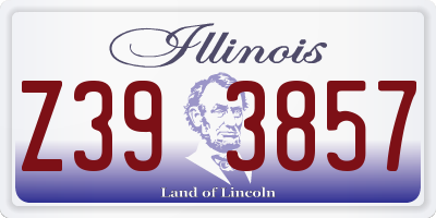 IL license plate Z393857