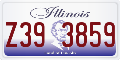 IL license plate Z393859