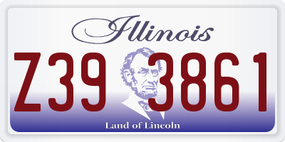 IL license plate Z393861