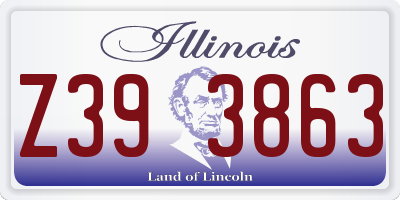 IL license plate Z393863