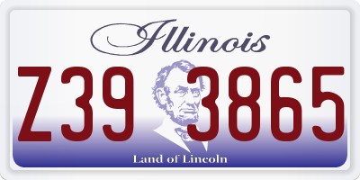 IL license plate Z393865