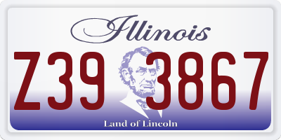 IL license plate Z393867