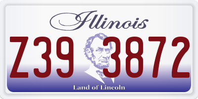 IL license plate Z393872
