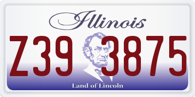 IL license plate Z393875