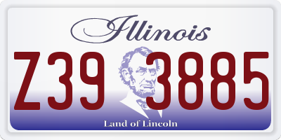 IL license plate Z393885