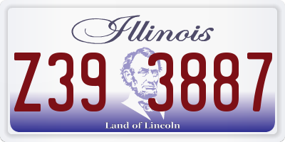 IL license plate Z393887