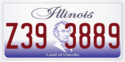 IL license plate Z393889