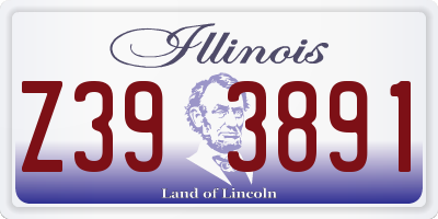 IL license plate Z393891