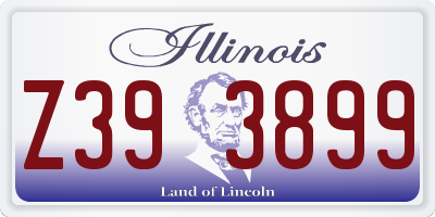 IL license plate Z393899