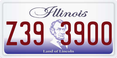 IL license plate Z393900