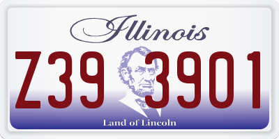 IL license plate Z393901
